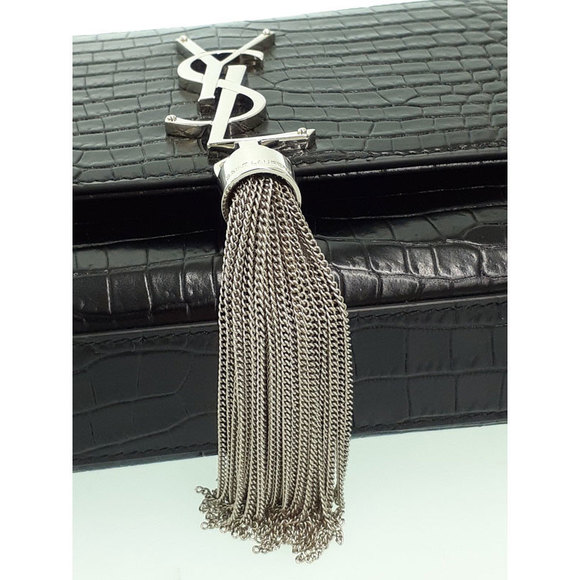 Saint Laurent Classic Kate Satchel Chain Shoulder Bag Black - Picture 6 of 9